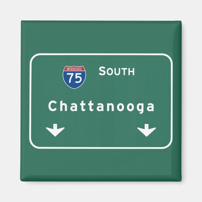 Imán Carretera Interestatal Chattanooga Tennessee: (Frente)