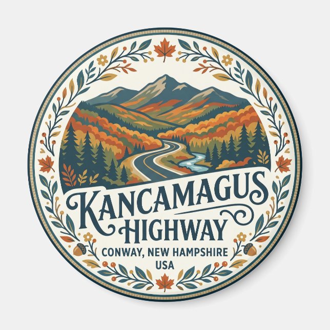 Imán Carretera Kancamagus EE. UU. (Frente)