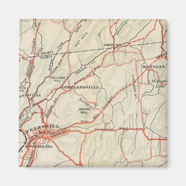 Imán Carreteras para bicicletas en Nueva York y Conneti (Frente)