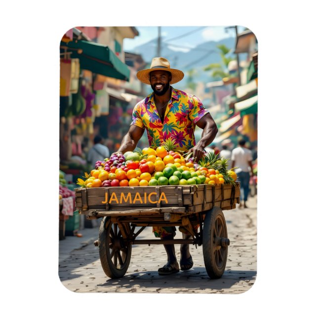 Imán carrito de empuje de jamaica (Vertical)