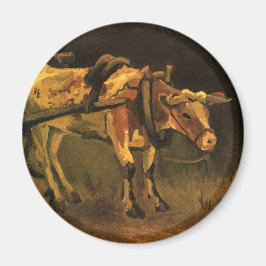 Imán Carro con ox rojo y blanco (Vincent van Gogh)