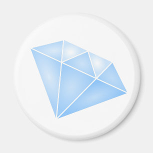 Imán Carro de brillantes diamantes azules