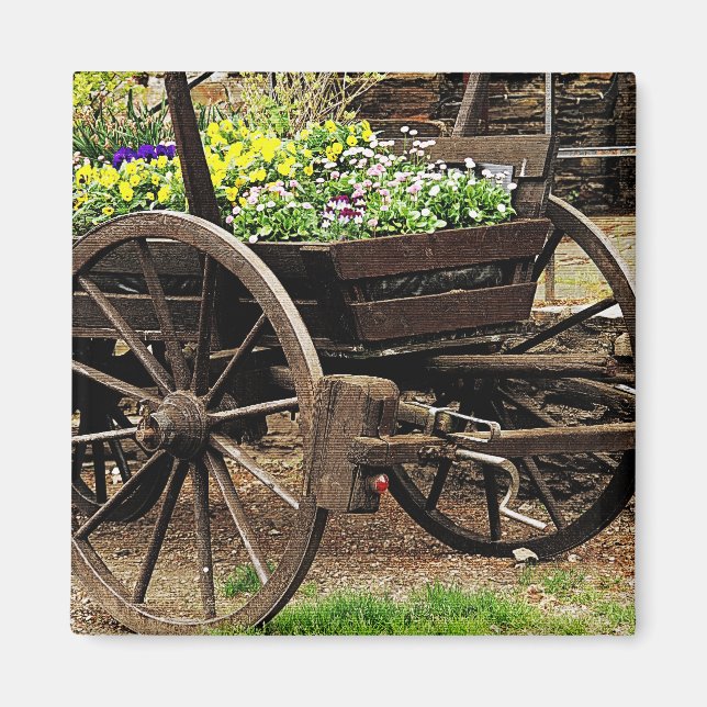 Imán Carro de flores (Frente)