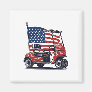 Imán Carro De Golf Bandera Americana 4 De Julio Deporte