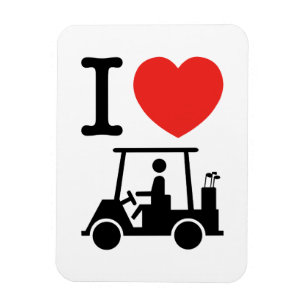 Imán Carro de golf I Heart (Love)