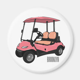 Imán Carro de golf / ilustracion personalizado de coche