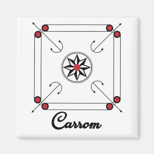 Imán Carrom Board India: Diseño retro de juegos en Paki
