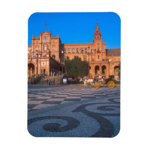 Imán Carruaje tirado por caballos en la Plaza de España