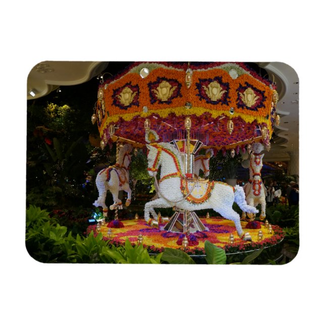 Imán Carrusel floral Wynn Las Vegas Photo Magnet (Horizontal)