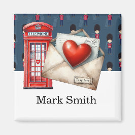 Imán Carta de amor temática londinense para Lover
