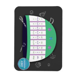 IMÁN CARTA DE CONVERSIÓN DE COCINA - MEDIDAS SECAS. COC