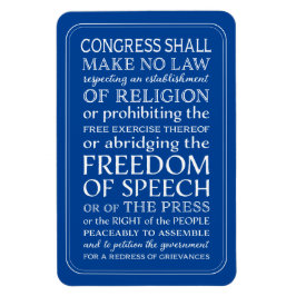 Imán Carta de derechos Libertad de expresión vintage