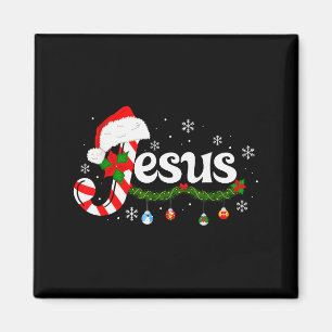Imán Carta de Navidad J para Jesús Caramelo Cristiano