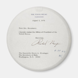 Imán Carta de renuncia del presidente Richard M. Nixon