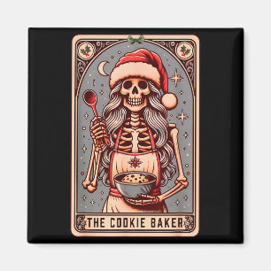 Imán Carta de Tarot del Panadero de Galletas Esqueleto