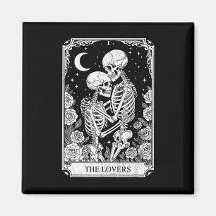 Imán Carta de Tarot Los Amantes Esqueleto Gótic Hallowe