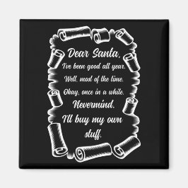 Imán Carta divertida a Santa Navidades regalos de Navid