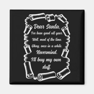 Imán Carta divertida a Santa Navidades regalos de Navid