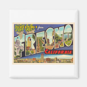 Imán Carta grande fresca de California CA vintage posta