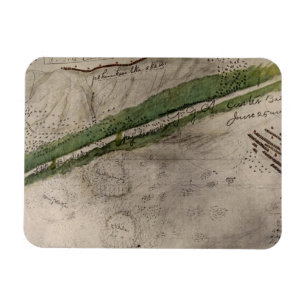Imán Carta topográfica del campo de batalla del Litt