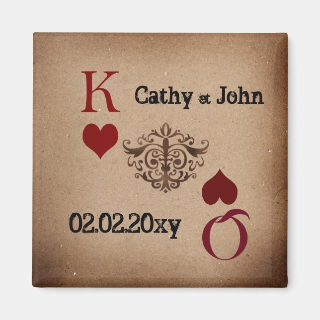Imán Cartas de bodas rusticas de Las Vegas (Frente)