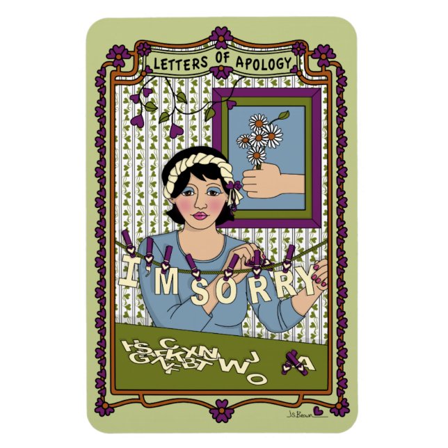 Imán Cartas de disculpas_A_4x6 Refrigerator Magnet (Vertical)