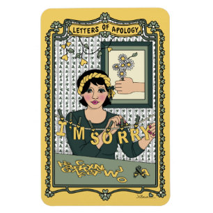 Imán Cartas de disculpas_C_4x6 Refrigerator Magnet