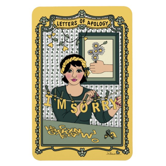 Imán Cartas de disculpas_C_4x6 Refrigerator Magnet (Vertical)