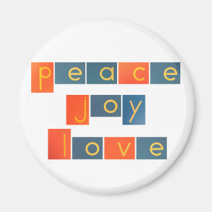 Imán Cartas de papel de arena para PEACE JOY LOVE LOVE