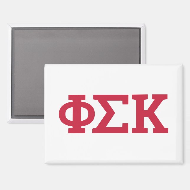 Imán Cartas de Phi Sigma Kappa (Anverso/Reverso)