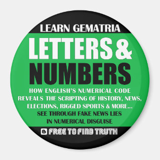 Imán CARTAS Y NÚMEROS Refrigerador Magnet