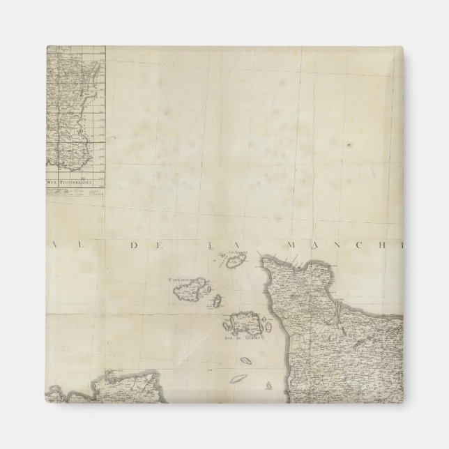 Imán Carte de la France NO (Frente)