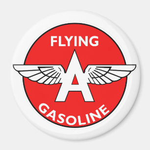 Imán Cartel antiguo de Flying A Gasoline