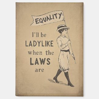 Imán Cartel Antiguo de Igualdad | Feminismo Suffragette