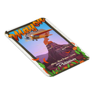 Imán Cartel de aventura del volcán Mayon Filipinas