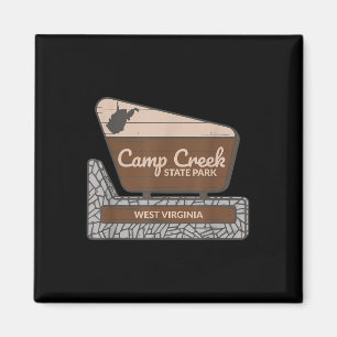 Imán Cartel de bienvenida al Parque Estatal Camp Creek 