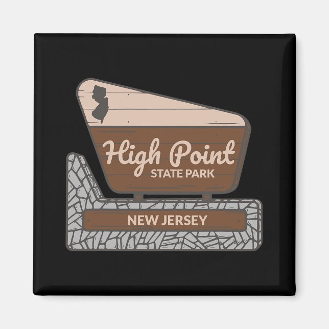 Imán Cartel de bienvenida al parque estatal High Int Nu (Frente)