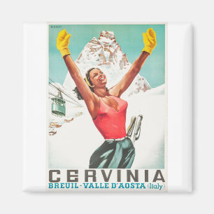 Imán Cartel de Cervinia