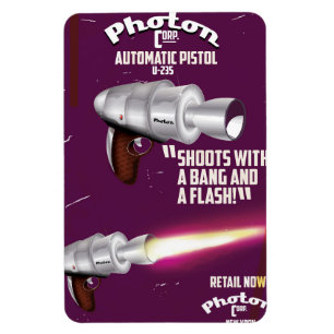 Imán Cartel de ciencia ficción de pistola vintage Photo