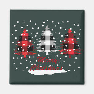 Imán cartel de decoración de árboles de manto de búfalo