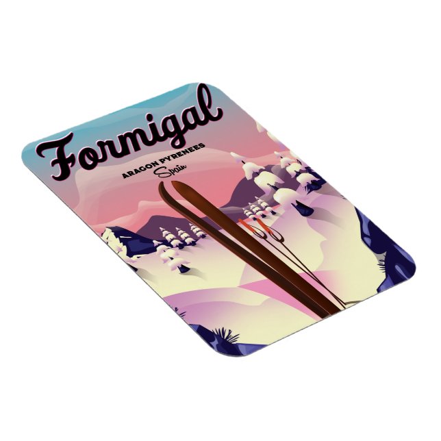 Imán Cartel de esquí de Formigal Aragón España. (Lado Derecho)