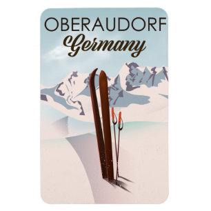 Imán Cartel de esquí de Oberaudorf Alemania