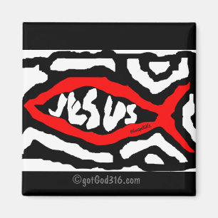 Imán Cartel de Jesús gotGod316.com Escritura
