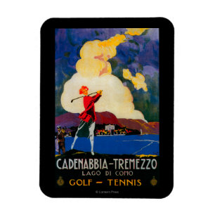 Imán Cartel de la época CadenabbiaTremezzoEurope