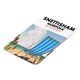 Imán Cartel de la playa Snettisham Norfolk