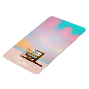 Imán Cartel de Miami Lifeguard Travel