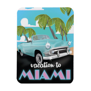 Imán Cartel de Vacaciones a Miami Travel