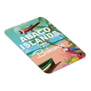 Imán cartel de vacaciones de las Islas Abaco