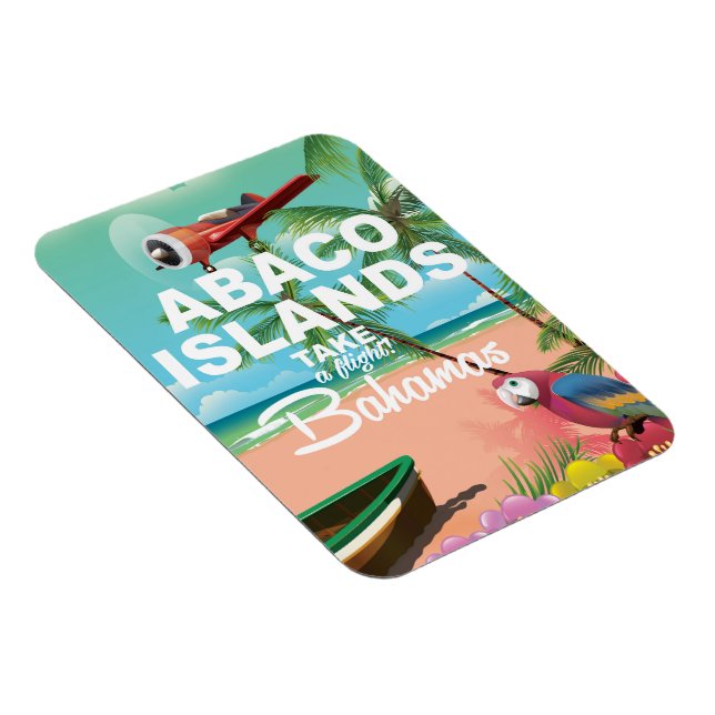 Imán cartel de vacaciones de las Islas Abaco (Lado Derecho)