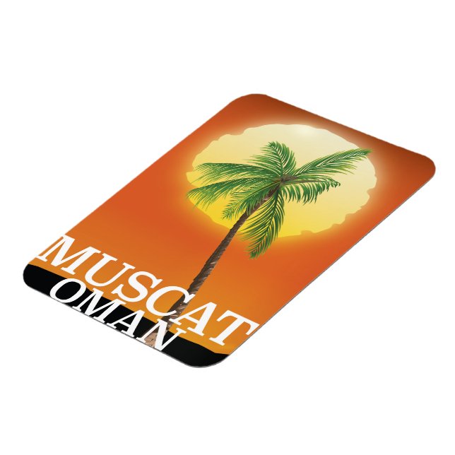 Imán cartel de vacaciones de Mascate Omán (Lado Izquierdo)